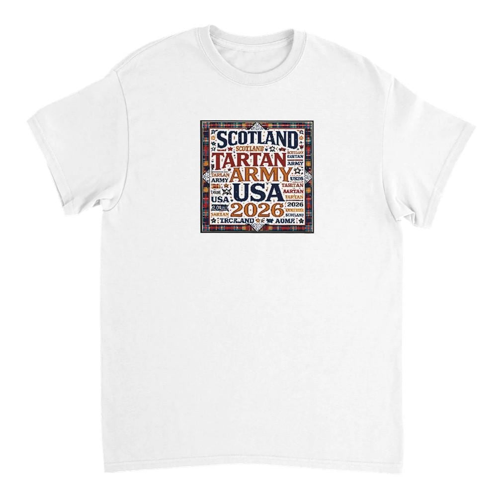 Tartan Army World Cup 2026 T-Shirt | Scotland Word Cloud Design