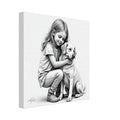 Lifelong Bond Limited Edition Canvas Print (30x30cm) | Dog & Human Friendship Portrait | Perfect Gift for Dog Lovers