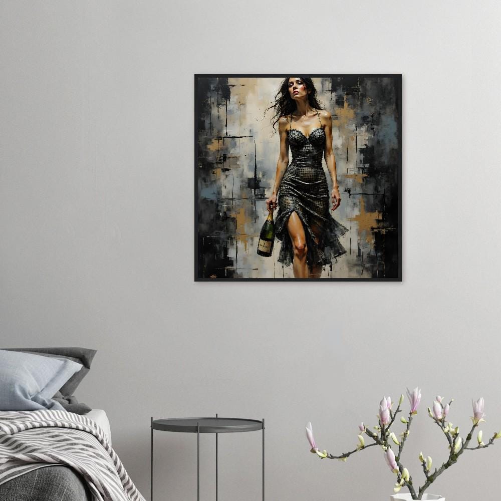 Limited Edition 'The Elegance of Eleanor' Wall Art - Unique Mounted Framed Poster 70x70cm