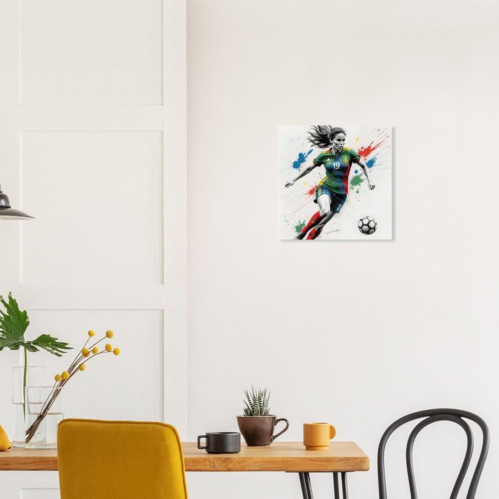 Women's Football unique limited edition Celebration Poster - Think, Believe, Achieve - Euros 2025 Artwork (40x40cn)