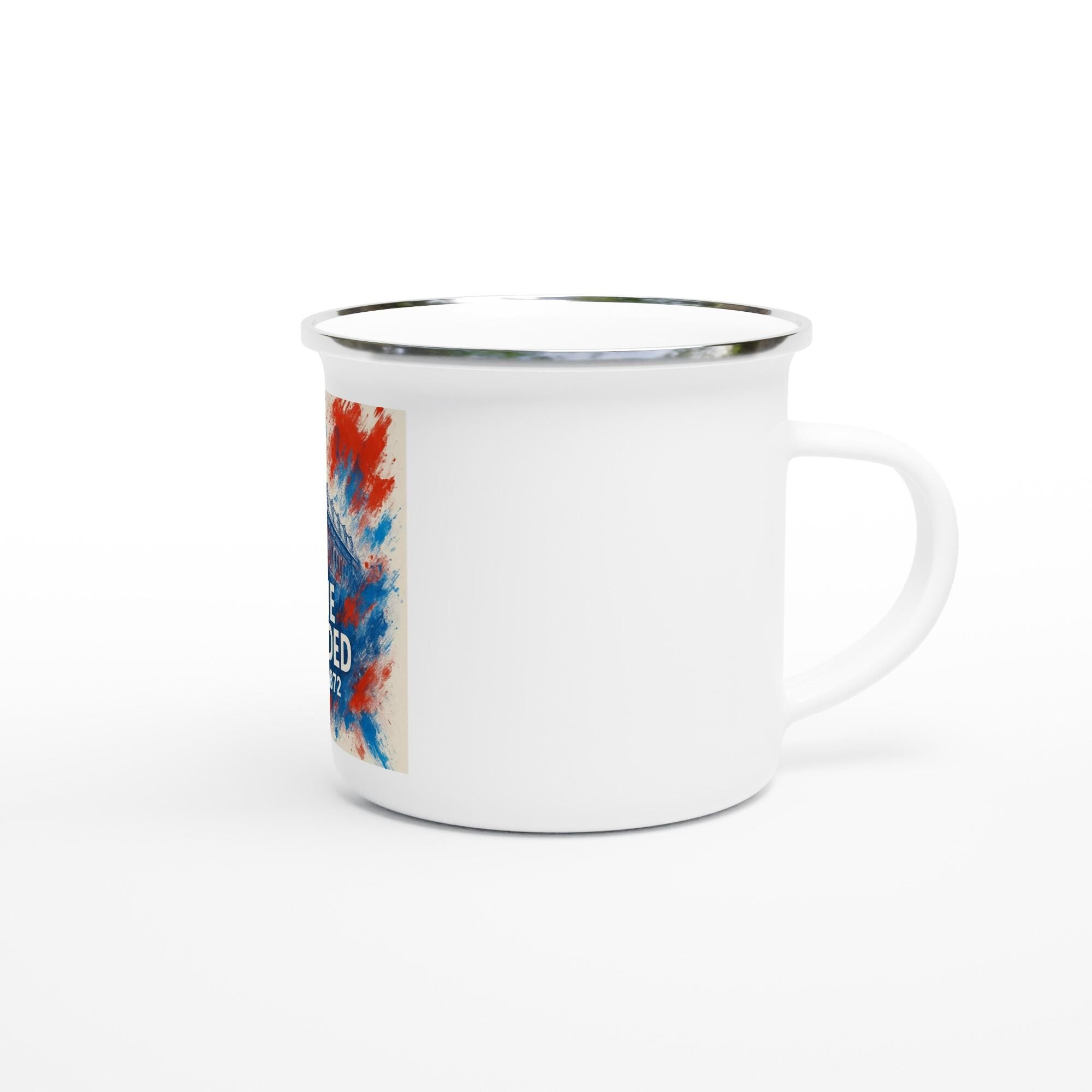 Blue blooded since 1872 Glasgow Rangers White 12oz Enamel Mug