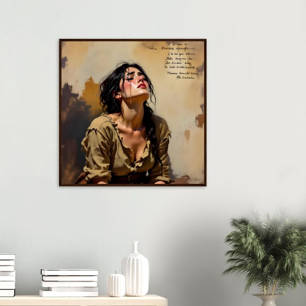Lola, Tearful & Emotional Limited Edition Framed Poster 70x70cm - Beautiful Wall Art - Ready to Hang