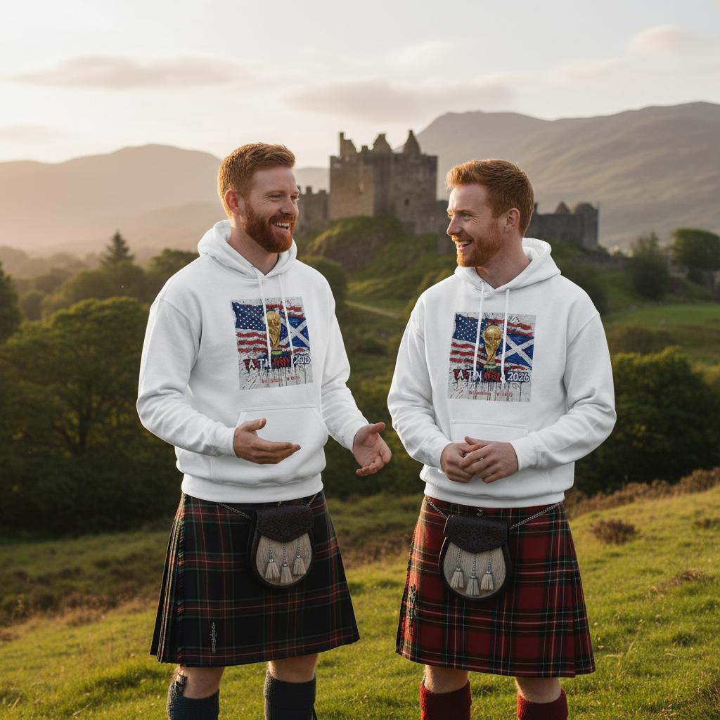 Tartan Army Hoodie - Fifa World Cup 2026 Travel Top - Scotland Kilt Companion