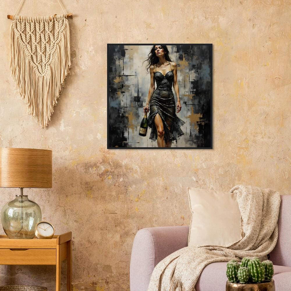 Limited Edition 'The Elegance of Eleanor' Wall Art - Unique Mounted Framed Poster 70x70cm
