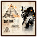 Egyptology Pyramid Chamber Limited Edition 40x 40cm framed Poster - Ancient Pharaoh Design - Perfect Gift for History Lovers