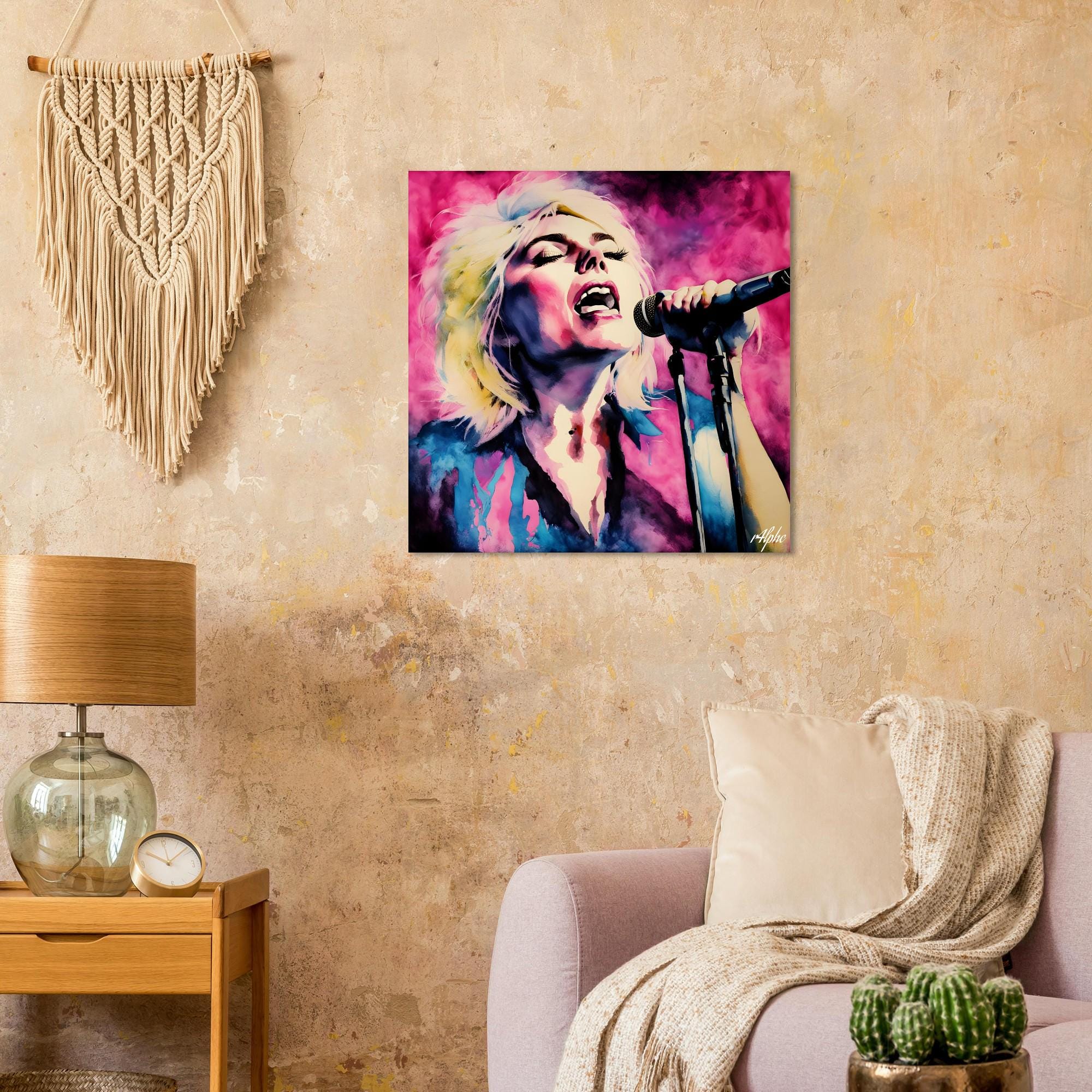 Unique Pop Art Poster of Debbie Harry - Iconic Blondie Artwork - Vintage Home Decor (70x70cm)