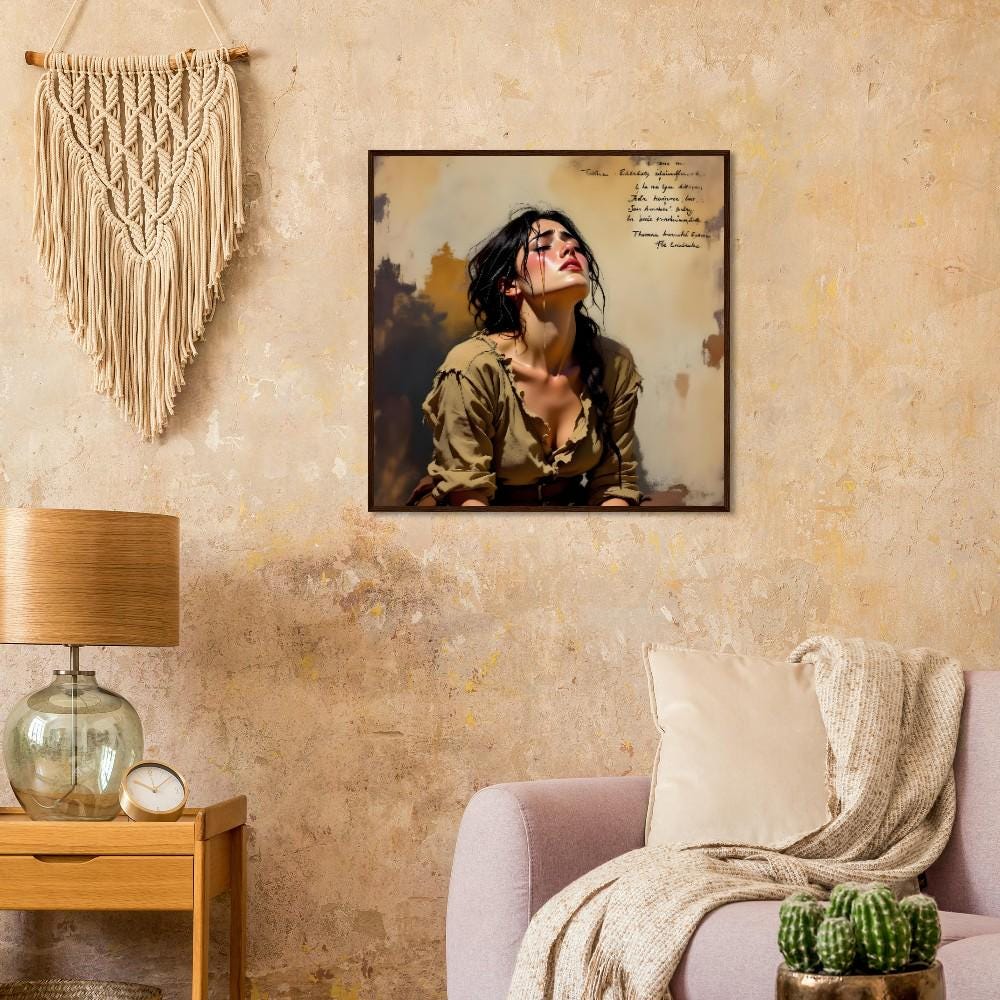 Lola, Tearful & Emotional Limited Edition Framed Poster 70x70cm - Beautiful Wall Art - Ready to Hang
