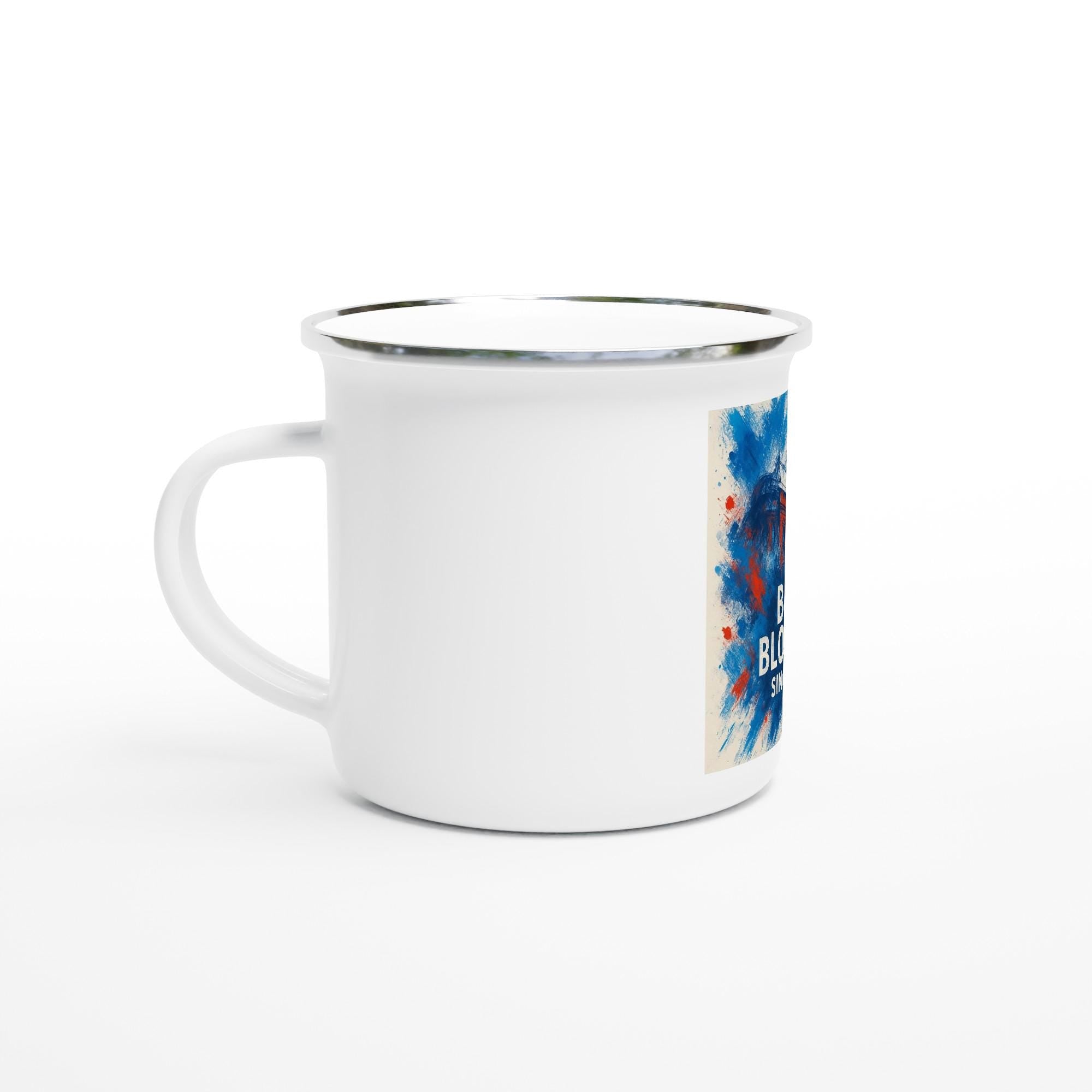 Blue blooded since 1872 Glasgow Rangers White 12oz Enamel Mug