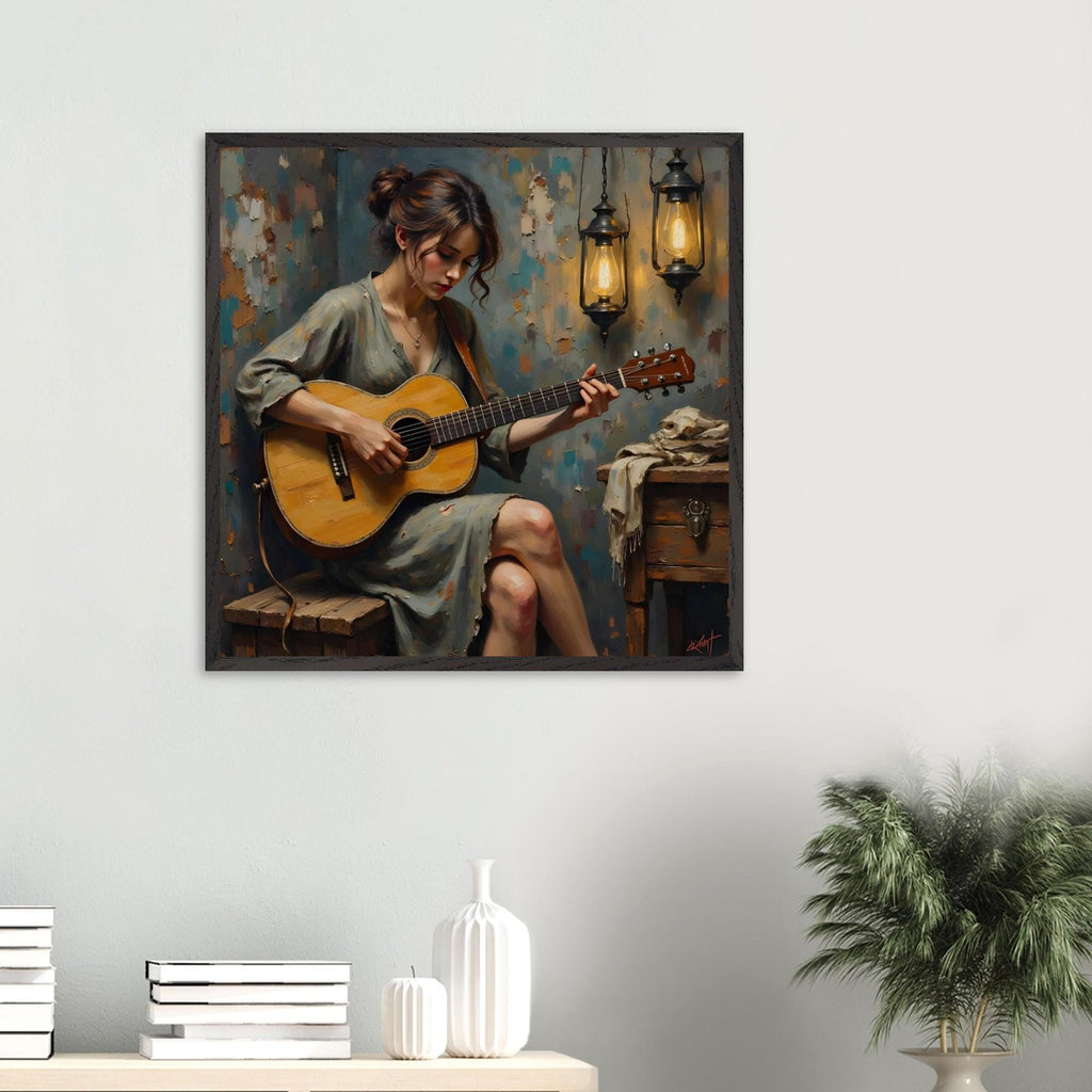 Guitar Song Amanda - Framed Mounted Poster Art - Premium Quality Wall Decor