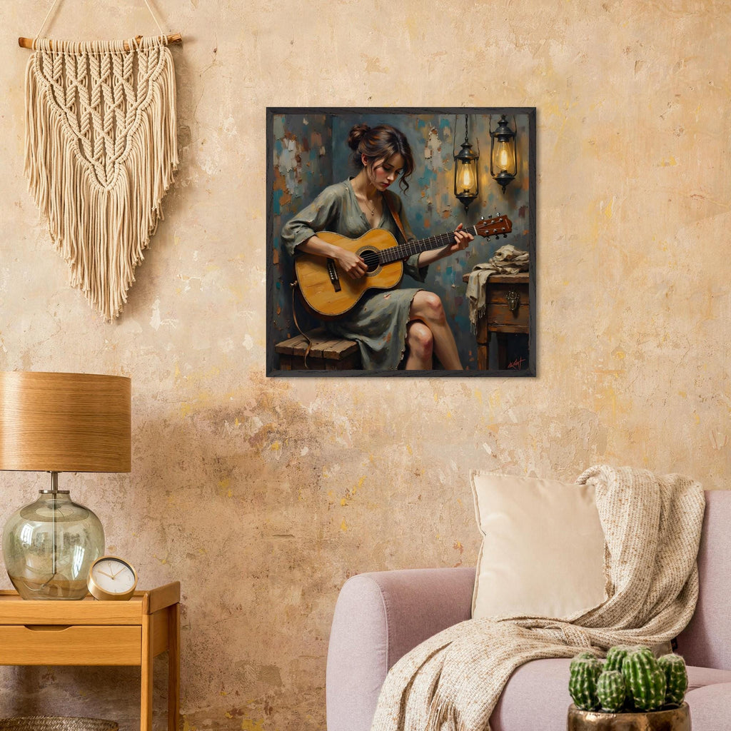 Guitar Song Amanda - Framed Mounted Poster Art - Premium Quality Wall Decor