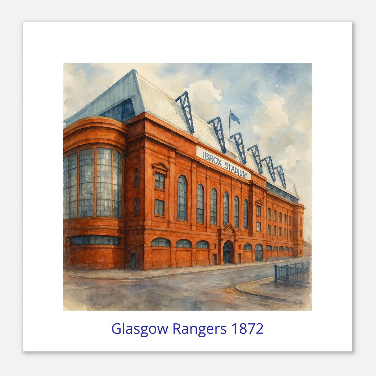 Aluminum Print 20x20 cm / 8x8″ Ibrox Stadium, Glasgow
