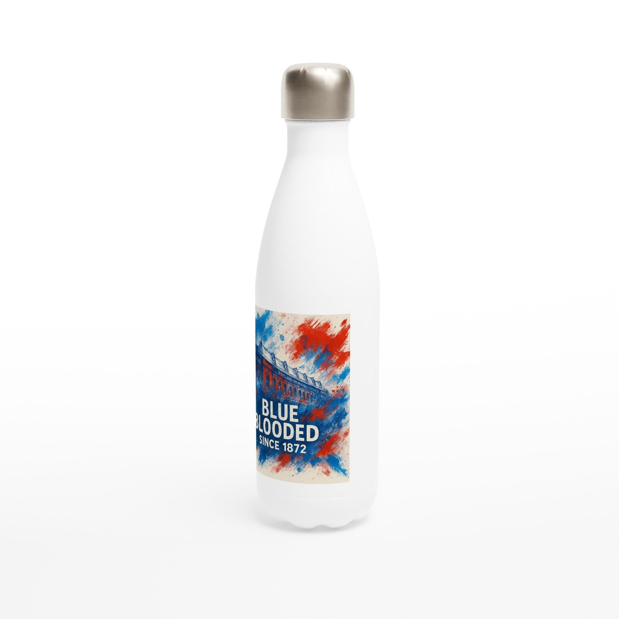 Blue blooded since 1872 Glasgow Rangers White 17oz Stainless Steel Water Bottle