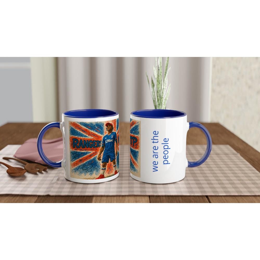 Glasgow Rangers Mug - 'We Are The People' - Ceramic 11oz Dishwasher & Microwave Safe