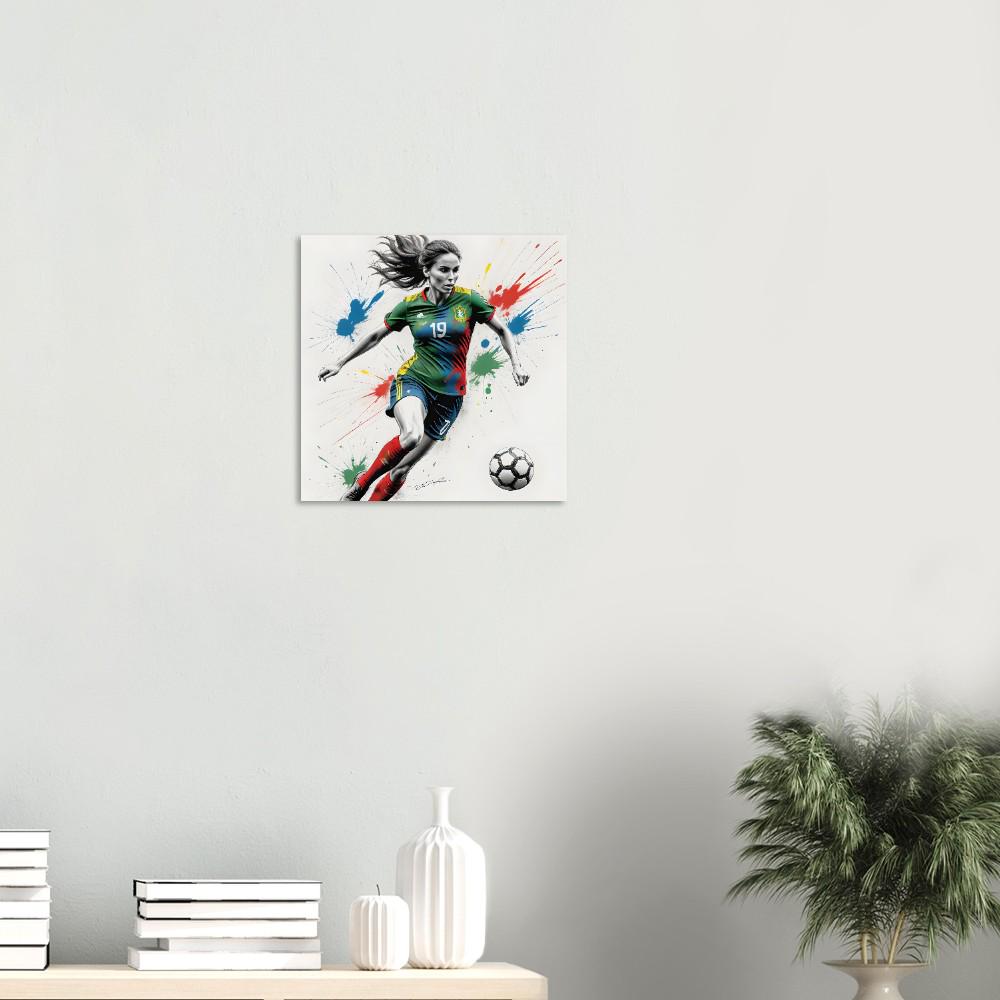Women's Football unique limited edition Celebration Poster - Think, Believe, Achieve - Euros 2025 Artwork (40x40cn)
