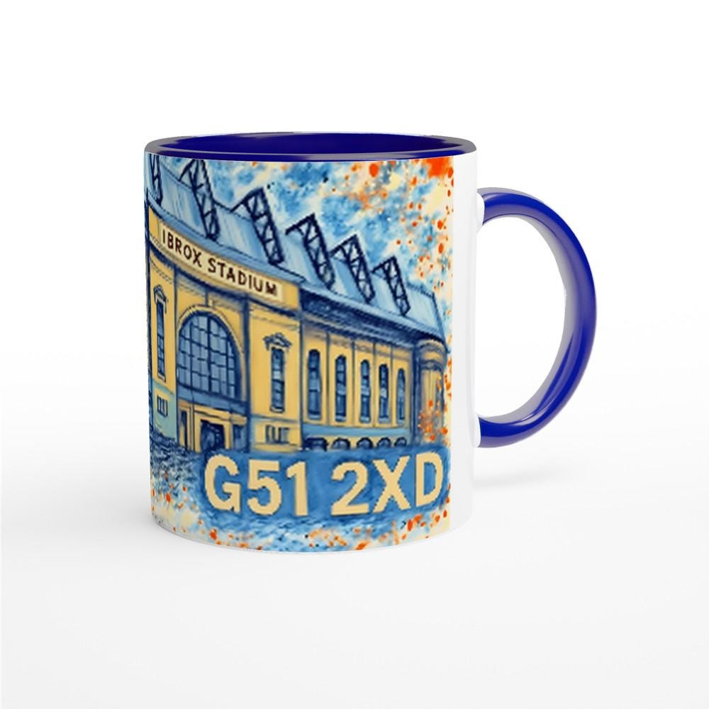 Ibrox Stadium Mug - Handcrafted Glasgow Gift - Ceramic Coffee Cup - Perfect for Rangers Fans