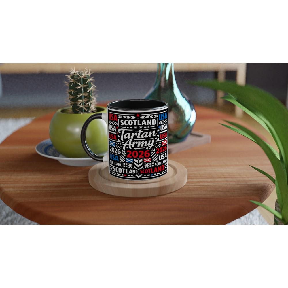 Tartan Army Word Cloud Mug - 2026 World Cup Fan Gift - Unique Scottish Football Mug