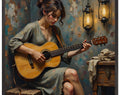 Guitar Song Amanda - Framed Mounted Poster Art - Premium Quality Wall Decor